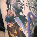 Майкл Майерс – фото тату 13.01.2021 №0053 -Michael Myers tattoo- tatufoto.com