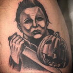 Майкл Майерс – фото тату 13.01.2021 №0058 -Michael Myers tattoo- tatufoto.com