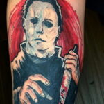 Майкл Майерс – фото тату 13.01.2021 №0062 -Michael Myers tattoo- tatufoto.com