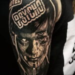 Норман Бейтс – фото тату 13.01.2021 №0001 -Norman Bates tattoo- tatufoto.com