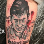 Норман Бейтс – фото тату 13.01.2021 №0019 -Norman Bates tattoo- tatufoto.com
