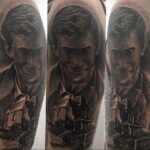 Норман Бейтс – фото тату 13.01.2021 №0020 -Norman Bates tattoo- tatufoto.com