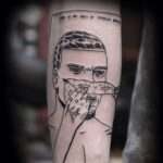 Патрик Бэйтмен – фото тату 13.01.2021 №0004 -Patrick Bateman tattoo- tatufoto.com