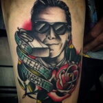 Патрик Бэйтмен – фото тату 13.01.2021 №0024 -Patrick Bateman tattoo- tatufoto.com