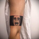 Патрик Бэйтмен – фото тату 13.01.2021 №0026 -Patrick Bateman tattoo- tatufoto.com