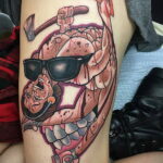 Патрик Бэйтмен – фото тату 13.01.2021 №0038 -Patrick Bateman tattoo- tatufoto.com