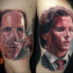 Патрик Бэйтмен – фото тату 13.01.2021 №0042 -Patrick Bateman tattoo- tatufoto.com