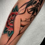 Призрачное лицо – фото тату 13.01.2021 №0055 -Norman Bates tattoo- tatufoto.com