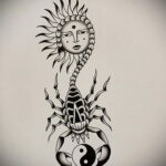 Пример классного рисунка тату скорпион 16.01.2021 №0167 -scorpion tattoo-tatufoto.com