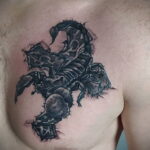 Пример классного рисунка тату скорпион 16.01.2021 №0181 -scorpion tattoo-tatufoto.com