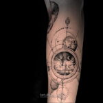 Тату астрономия и космос 11.01.2021 №0050 -astronomy and space tattoo- tatufoto.com