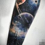 Тату астрономия и космос 11.01.2021 №0087 -astronomy and space tattoo- tatufoto.com