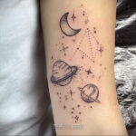 Тату астрономия и космос 11.01.2021 №0124 -astronomy and space tattoo- tatufoto.com