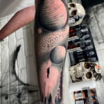 Тату астрономия и космос 11.01.2021 №0131 -astronomy and space tattoo- tatufoto.com