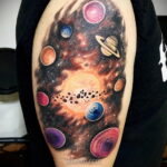 Тату астрономия и космос 11.01.2021 №0136 -astronomy and space tattoo- tatufoto.com