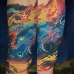 Тату астрономия и космос 11.01.2021 №0152 -astronomy and space tattoo- tatufoto.com