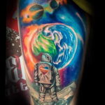 Тату астрономия и космос 11.01.2021 №0154 -astronomy and space tattoo- tatufoto.com