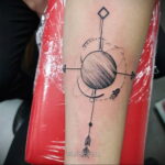 Тату астрономия и космос 11.01.2021 №0167 -astronomy and space tattoo- tatufoto.com