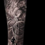 Тату астрономия и космос 11.01.2021 №0179 -astronomy and space tattoo- tatufoto.com