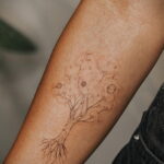 Тату астрономия и космос 11.01.2021 №0186 -astronomy and space tattoo- tatufoto.com