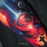 Тату астрономия и космос 11.01.2021 №0189 -astronomy and space tattoo- tatufoto.com