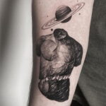 Тату астрономия и космос 11.01.2021 №0230 -astronomy and space tattoo- tatufoto.com