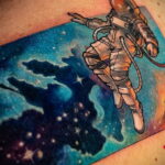 Тату астрономия и космос 11.01.2021 №0236 -astronomy and space tattoo- tatufoto.com