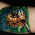 Тату в стиле реализм змея 02.01.2021 №022 -snake tattoo realism- tatufoto.com