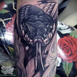 Тату в стиле реализм змея 02.01.2021 №024 -snake tattoo realism- tatufoto.com