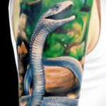 Тату в стиле реализм змея 02.01.2021 №031 -snake tattoo realism- tatufoto.com