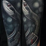 Тату в стиле реализм змея 02.01.2021 №053 -snake tattoo realism- tatufoto.com