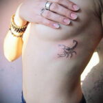 Тату скорпион женский вариант 16.01.2021 №0013 -scorpion tattoo for girls- tatufoto.com