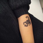 Тату скорпион женский вариант 16.01.2021 №0024 -scorpion tattoo for girls- tatufoto.com