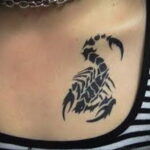 Тату скорпион женский вариант 16.01.2021 №0036 -scorpion tattoo for girls- tatufoto.com