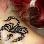 Тату скорпион женский вариант 16.01.2021 №0053 -scorpion tattoo for girls- tatufoto.com