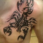 Тату скорпион мужской вариант 16.01.2021 №0024 -scorpion tattoo for men- tatufoto.com