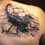 Тату скорпион мужской вариант 16.01.2021 №0031 -scorpion tattoo for men- tatufoto.com