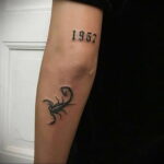 Тату скорпион мужской вариант 16.01.2021 №0038 -scorpion tattoo for men- tatufoto.com