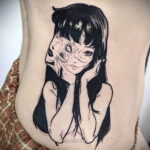 Тату ужас Дзюндзи Ито 12.01.2021 №0010 -horror tattoo Junji Ito- tatufoto.com