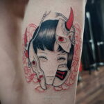Тату ужас Дзюндзи Ито 12.01.2021 №0015 -horror tattoo Junji Ito- tatufoto.com