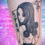 Тату ужас Дзюндзи Ито 12.01.2021 №0016 -horror tattoo Junji Ito- tatufoto.com