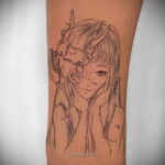 Тату ужас Дзюндзи Ито 12.01.2021 №0023 -horror tattoo Junji Ito- tatufoto.com