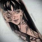 Тату ужас Дзюндзи Ито 12.01.2021 №0053 -horror tattoo Junji Ito- tatufoto.com