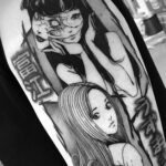 Тату ужас Дзюндзи Ито 12.01.2021 №0057 -horror tattoo Junji Ito- tatufoto.com