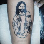 Фото Тату с Иисусом Христом 11.01.2021 №10046 -jesus tattoo- tatufoto.com