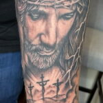 Фото Тату с Иисусом Христом 11.01.2021 №10048 -jesus tattoo- tatufoto.com