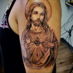Фото Тату с Иисусом Христом 11.01.2021 №10054 -jesus tattoo- tatufoto.com