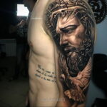 Фото Тату с Иисусом Христом 11.01.2021 №10103 -jesus tattoo- tatufoto.com