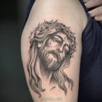 Фото Тату с Иисусом Христом 11.01.2021 №10105 -jesus tattoo- tatufoto.com