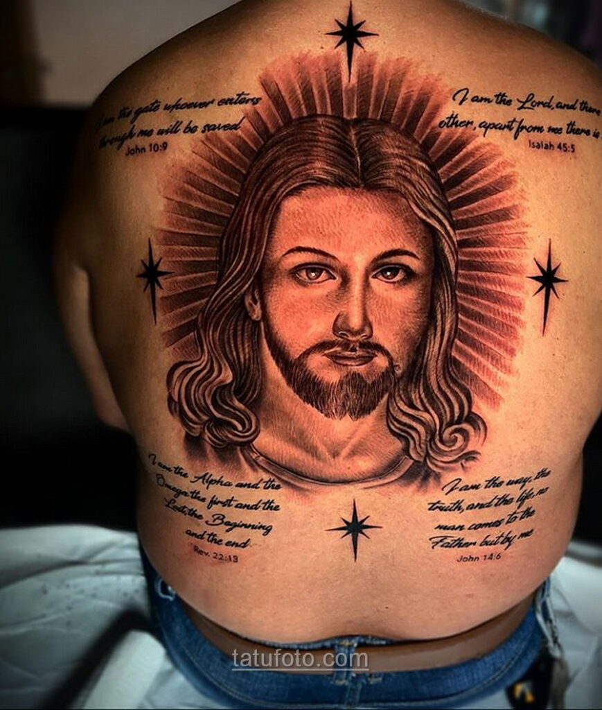 Фото Тату с Иисусом Христом 11.01.2021 №10116 -jesus tattoo- tatufoto.com